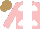 Silk - Pink, white spades, stripe, light brown cap