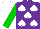 Silk - Purple, white spades, green sleeves, white cap