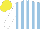 Silk - Light blue, white stripes, sleeves, yellow cap