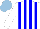 Silk - White, blue stripes, light blue cap