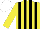 Silk - Yellow, black stripes, white cap
