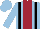 Silk - Light blue, black braces, maroon stripe, light blue cap