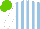 Silk - Light blue, white stripes, sleeves, light green cap