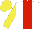 Silk - White, red stripe, yellow sleeves, yellow cap