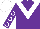 Silk - Purple,white chevron,white horseshoes sleeves,white horseshoe cap