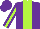 Silk - Purple, lime panel, lime stripe on sleeves