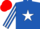 Silk - ROYAL BLUE, white star, striped sleeves, red cap