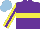 Silk - Purple, yellow hoop, sleeves, purple stripe, light blue cap