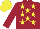 Silk - Maroon, yellow stars, yellow cap