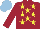 Silk - Maroon, yellow stars, light blue cap