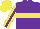 Silk - Purple, yellow hoop, sleeves, purple stripe, yellow cap