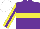 Silk - Purple, yellow hoop, sleeves, purple stripe, white cap