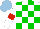 Silk - White, green check, red armlets, light blue cap