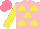 Silk - Pink, yellow spades, sleeves, salmon cap