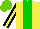 Silk - Yellow, green stripe, black sleeves, yellow stripe, light green cap