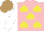 Silk - Pink, yellow spades, white sleeves, light brown cap