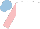 Silk - White, pink sleeves, light blue cap