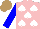 Silk - Pink, white spades, blue sleeves, light brown cap