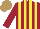 Silk - Maroon, yellow stripes, light brown cap