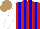 Silk - Red, blue stripes, white sleeves, light brown cap