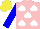 Silk - Pink, white spades, blue sleeves, yellow cap