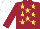 Silk - Maroon, yellow stars, white cap