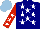 Silk - Navy, white stars, red sleeves with white stars, light blue cap