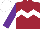 Silk - Maroon, white chevron hoop, purple sleeves, white cap