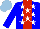 Silk - Blue, white stars, red stripe, light blue cap