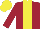 Silk - Maroon,yellow stripe, yellow cap