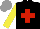 Silk - Black, red cross, yellow sleeves, grey cap