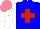 Silk - Blue, red cross, white sleeves, salmon cap