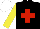 Silk - Black, red cross, yellow sleeves, white cap