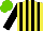 Silk - Yellow, black stripes, black sleeves, light green cap