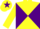 Silk - Yellow and Purple diabolo, Yellow cap, Purple star