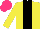 Silk - Yellow, black stripe, hot pink cap