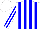 Silk - White, blue stripes, blue and white stripes on sleeves