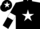 Silk - Black, White star, armlets and star on cap