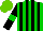 Silk - Green, black stripes, black sleeves, green armlets, light green cap