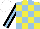 Silk - Yellow, light blue check, black sleeves, light blue stripe, white cap