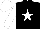 Silk - Black, white star, sleeves, white cap