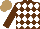 Silk - Brown, white diamonds, light brown cap