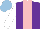 Silk - Purple, pink stripe ,white sleeves, light blue cap