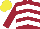 Silk - Maroon,white chevrons, yellow cap