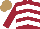 Silk - Maroon,white chevrons, light brown cap