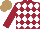 Silk - Maroon, white diamonds,sleeves, light brown cap