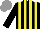 Silk - Black, yellow stripes, grey cap