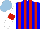 Silk - Blue, red stripes, white sleeves, red armlets, light blue cap