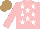 Silk - Pink, white stars, light brown cap