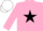 Silk - PINK, black star, white cap
